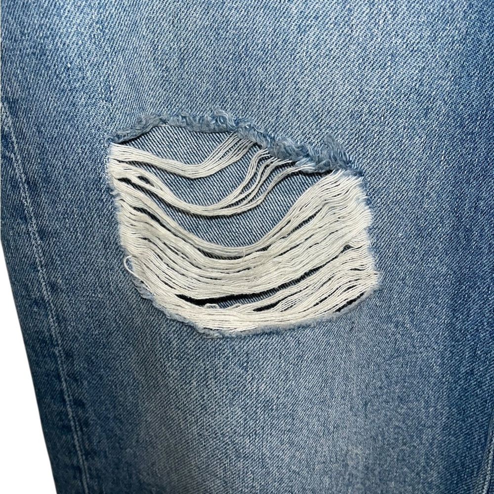 AllSaints Elli Destroyed Wide Leg Jeans W27 Distressed Cropped Denim - Picture 5 of 12